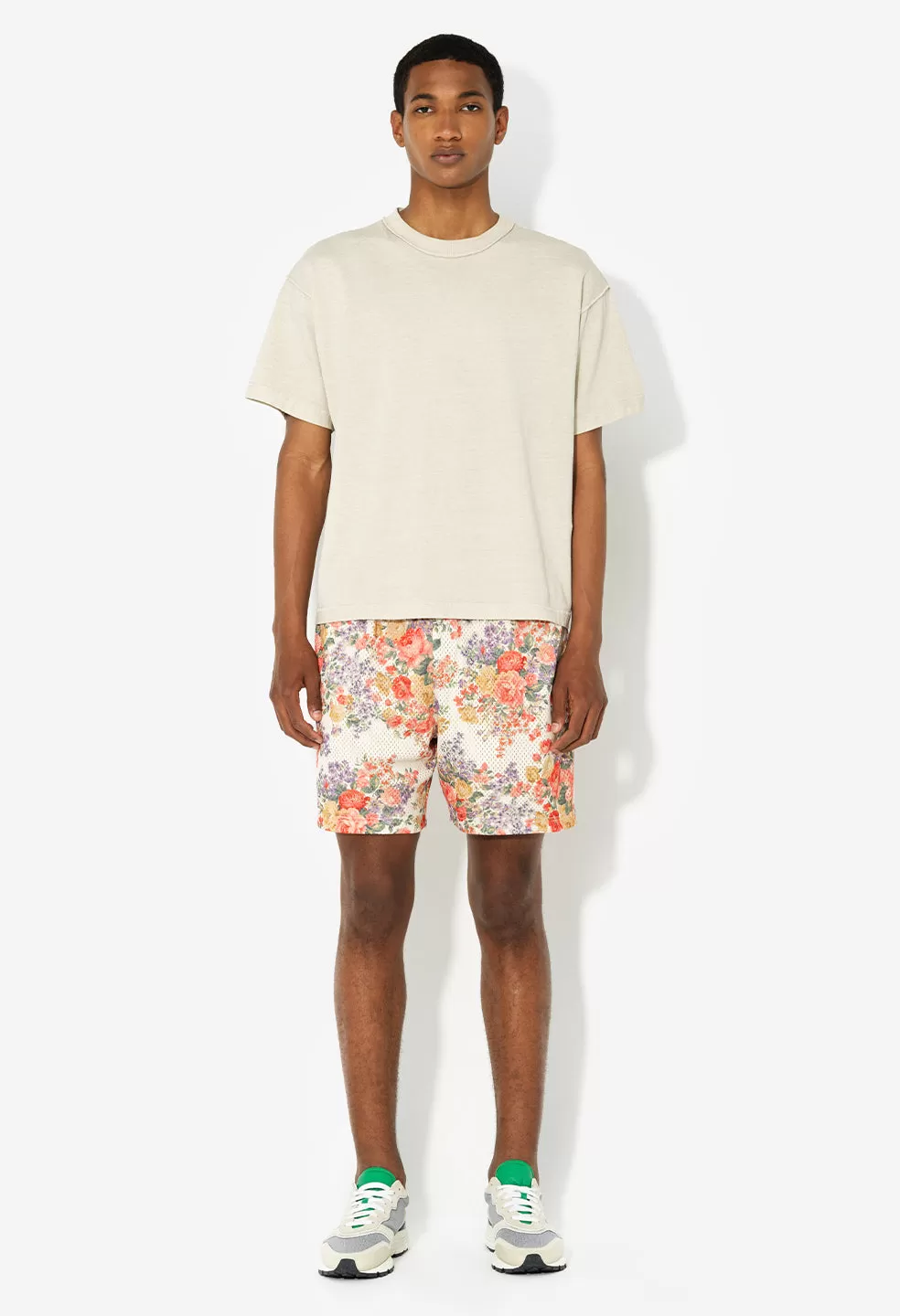 Practice Shorts / Ivory Tuscan Floral