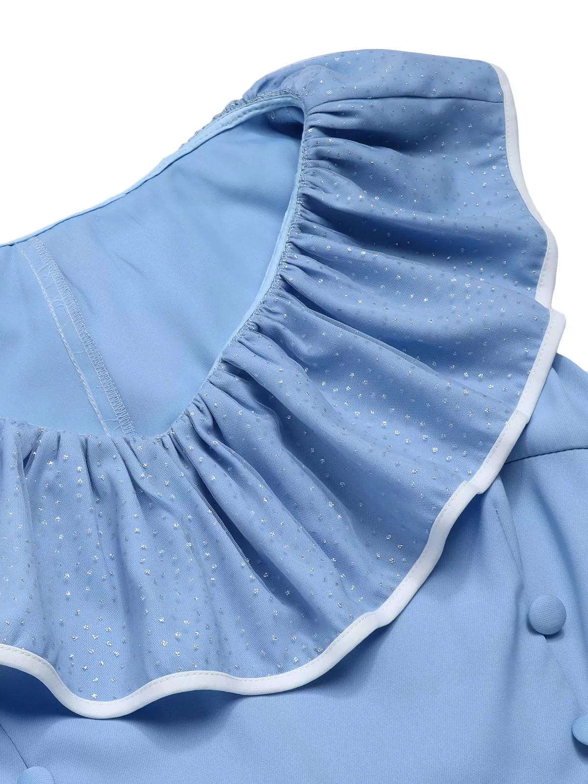 [Pre-Sale] Sky Blue 1950s Mesh Ruffle Collar Dress