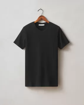 Premium Slub Crew Tee - Black