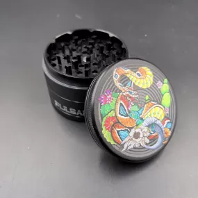 Pulsar Artist Series Metal Grinder | 4pc | 2.5 | Psychedelic Snake