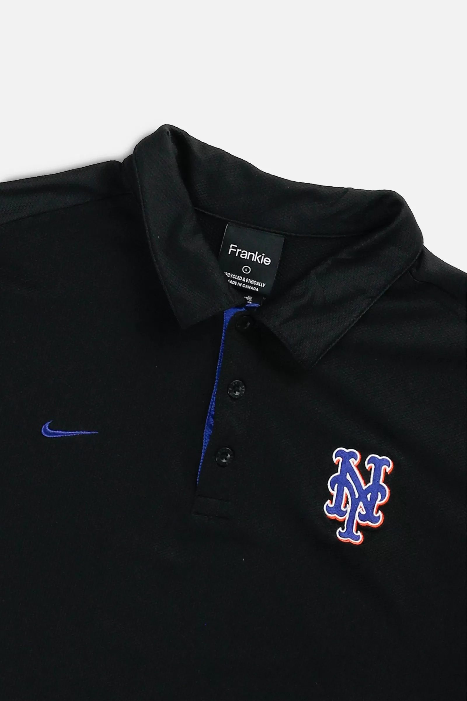 Rework NY Knicks NBA Crop Collared Tee - L