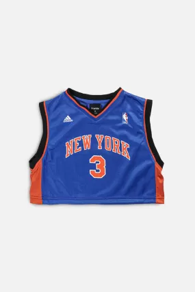 Rework NY Knicks NBA Crop Jersey - M