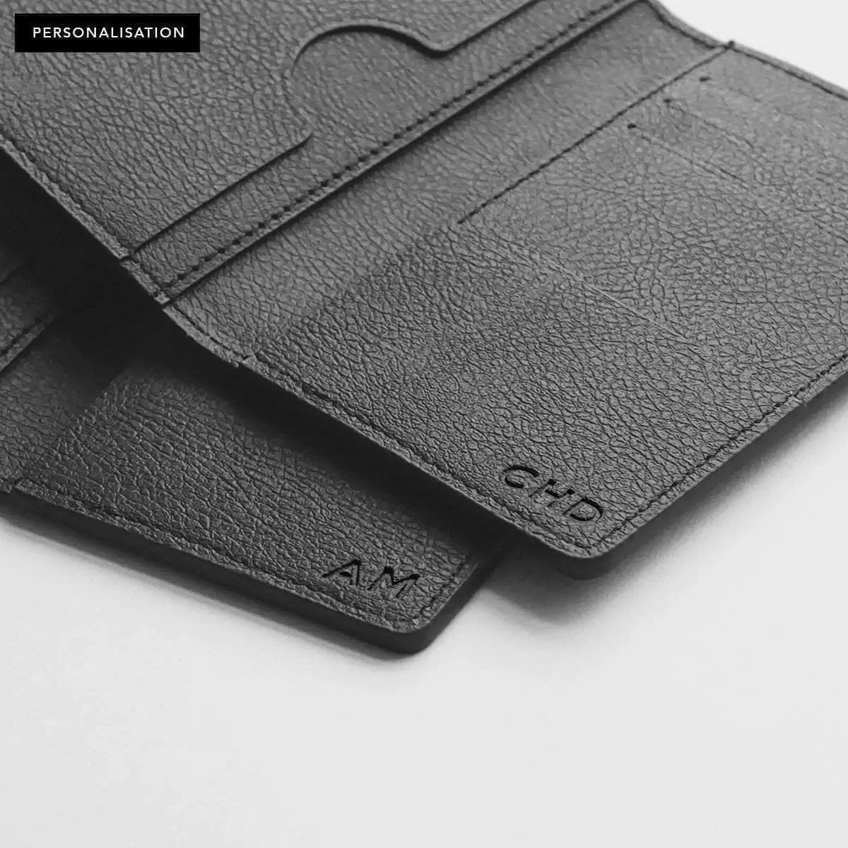 RFID Compact Apple Leather Vegan Wallet | Black