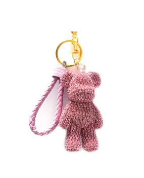 Rhinestones Bear Keychain