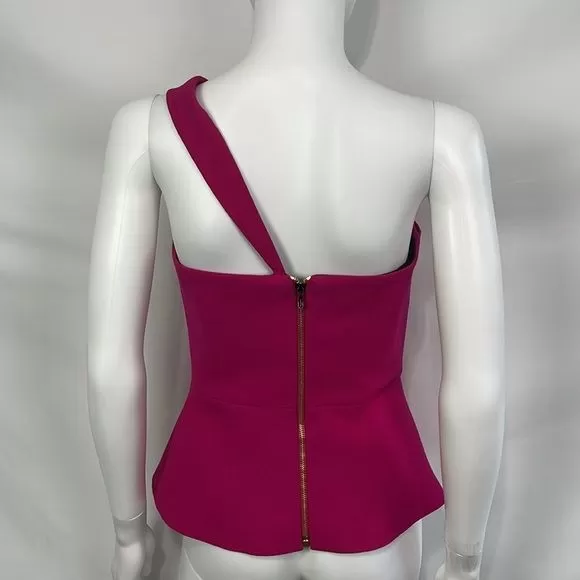 Roland Mouret Pink One Shoulder Top