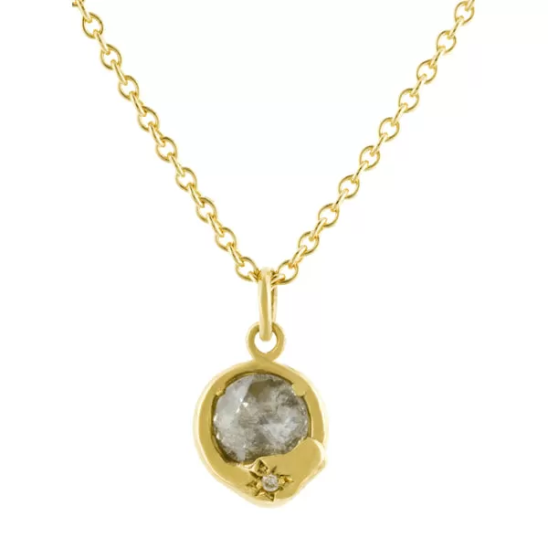 Rose Cut Diamond Ouroboros Pendant- Heirloom by Doyle & Doyle