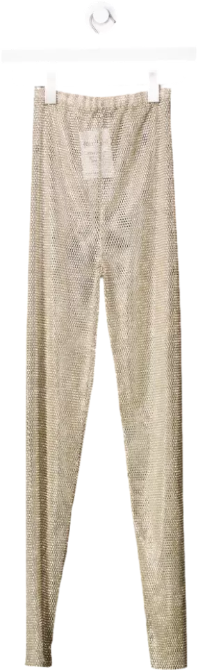 Santa Brands Metallic Golden Tight Pants UK XS