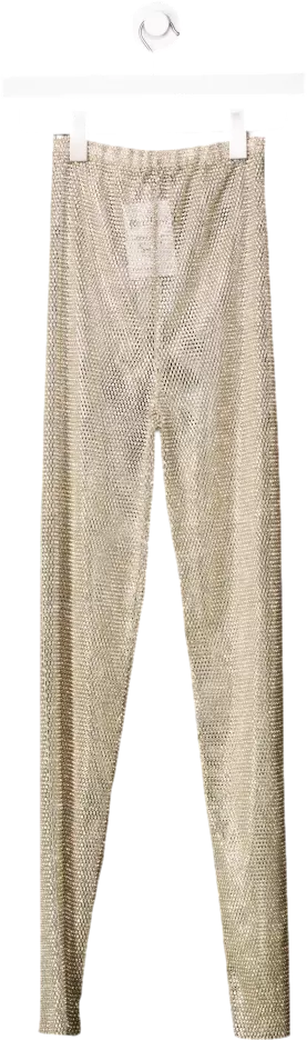 Santa Brands Metallic Golden Tight Pants UK XS