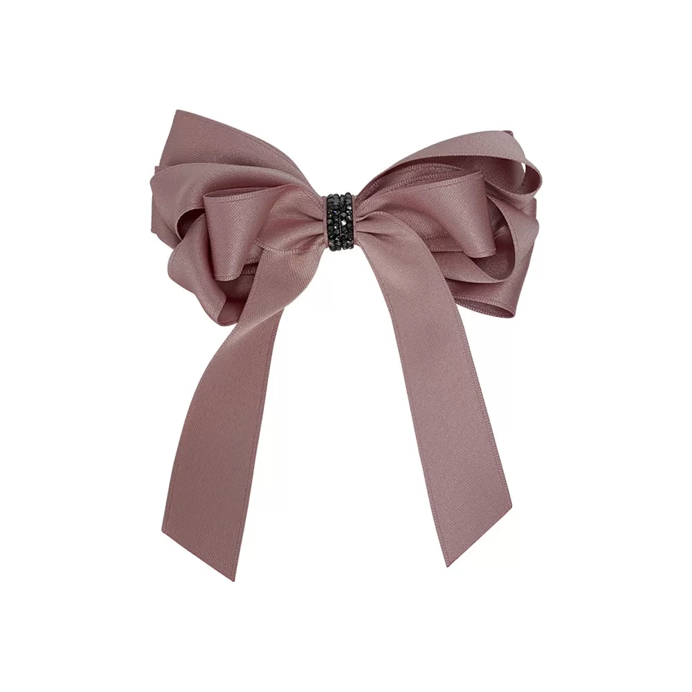 SATIN TRIM DOUBLE BOW