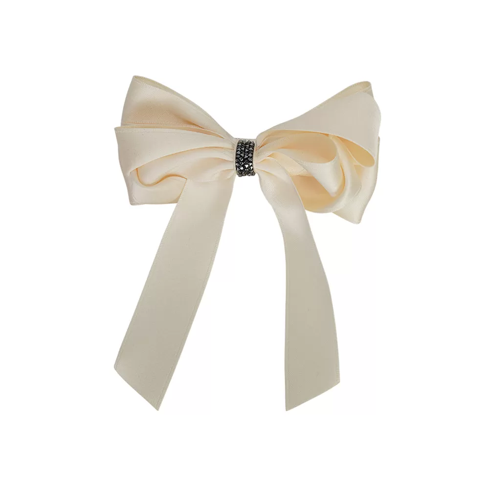 SATIN TRIM DOUBLE BOW