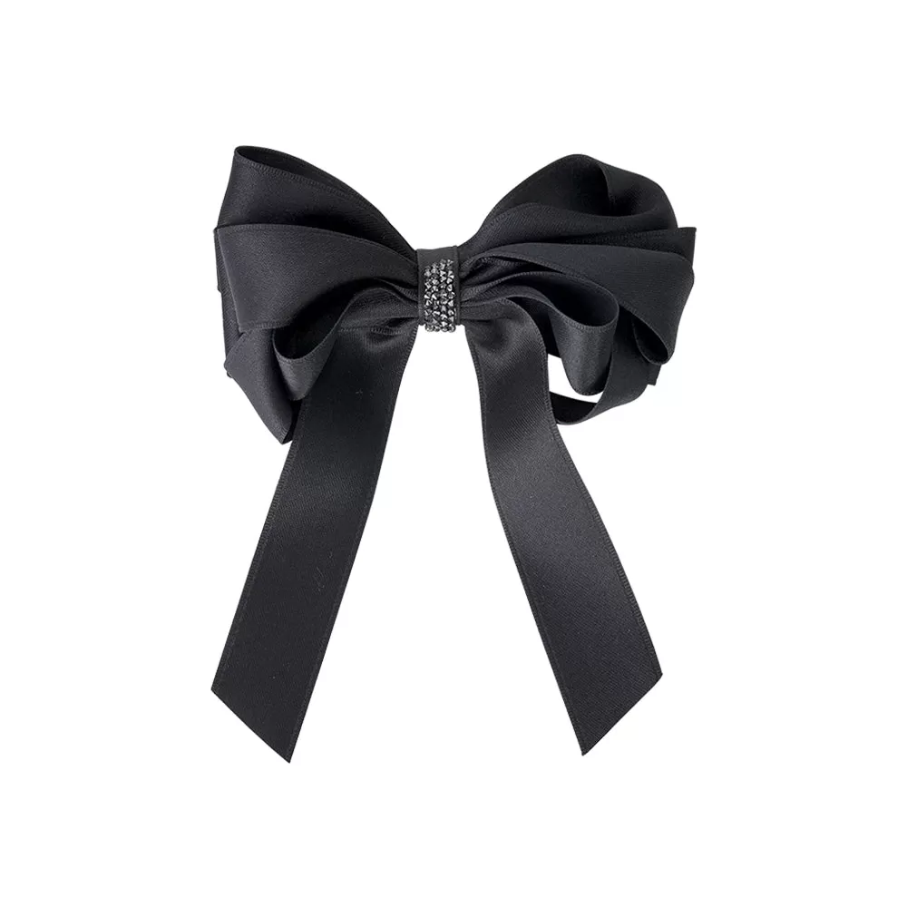 SATIN TRIM DOUBLE BOW