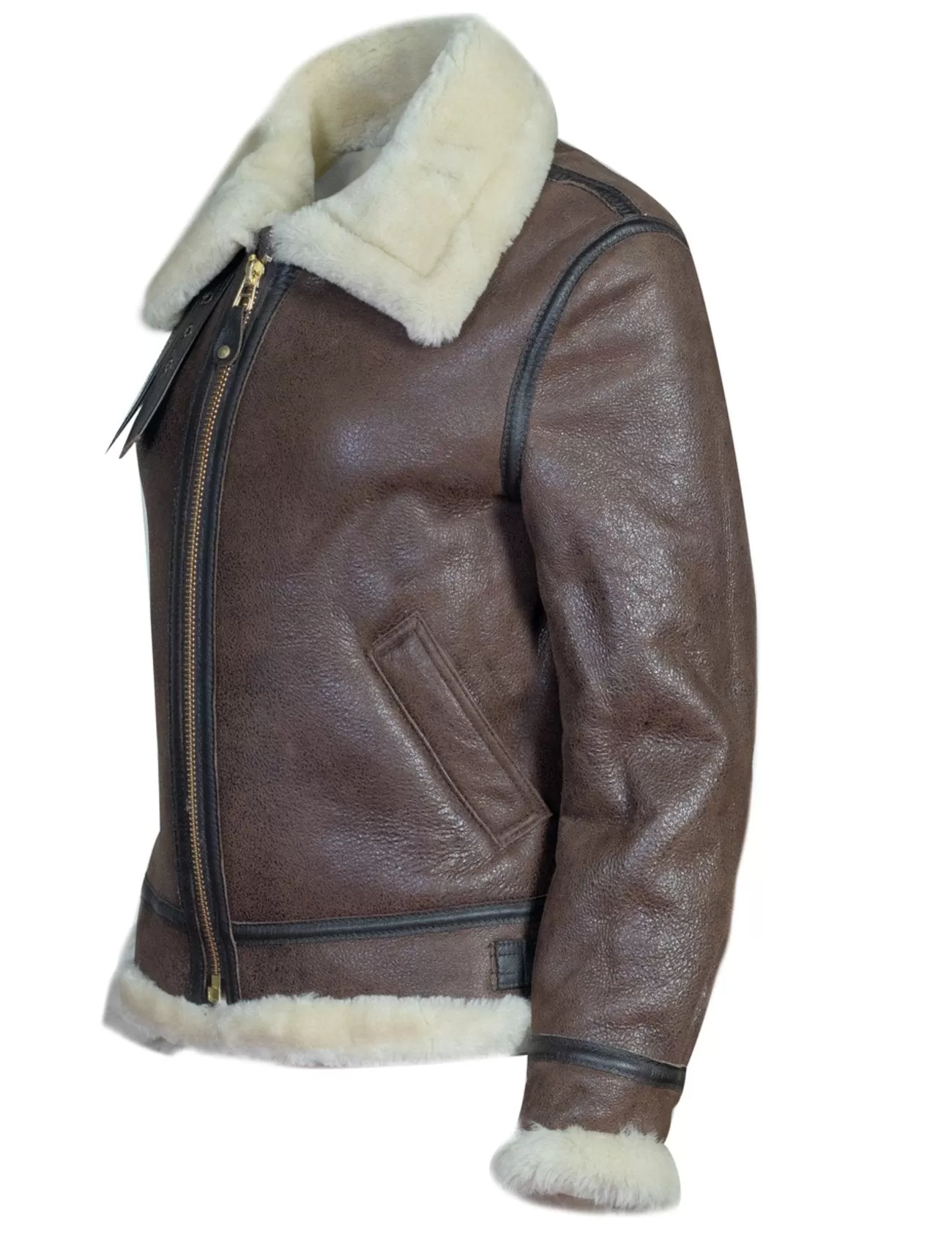 Schott - Sheepskin B-3 Bomber Jacket - Brown