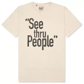 See Thru People Tee - Antique White