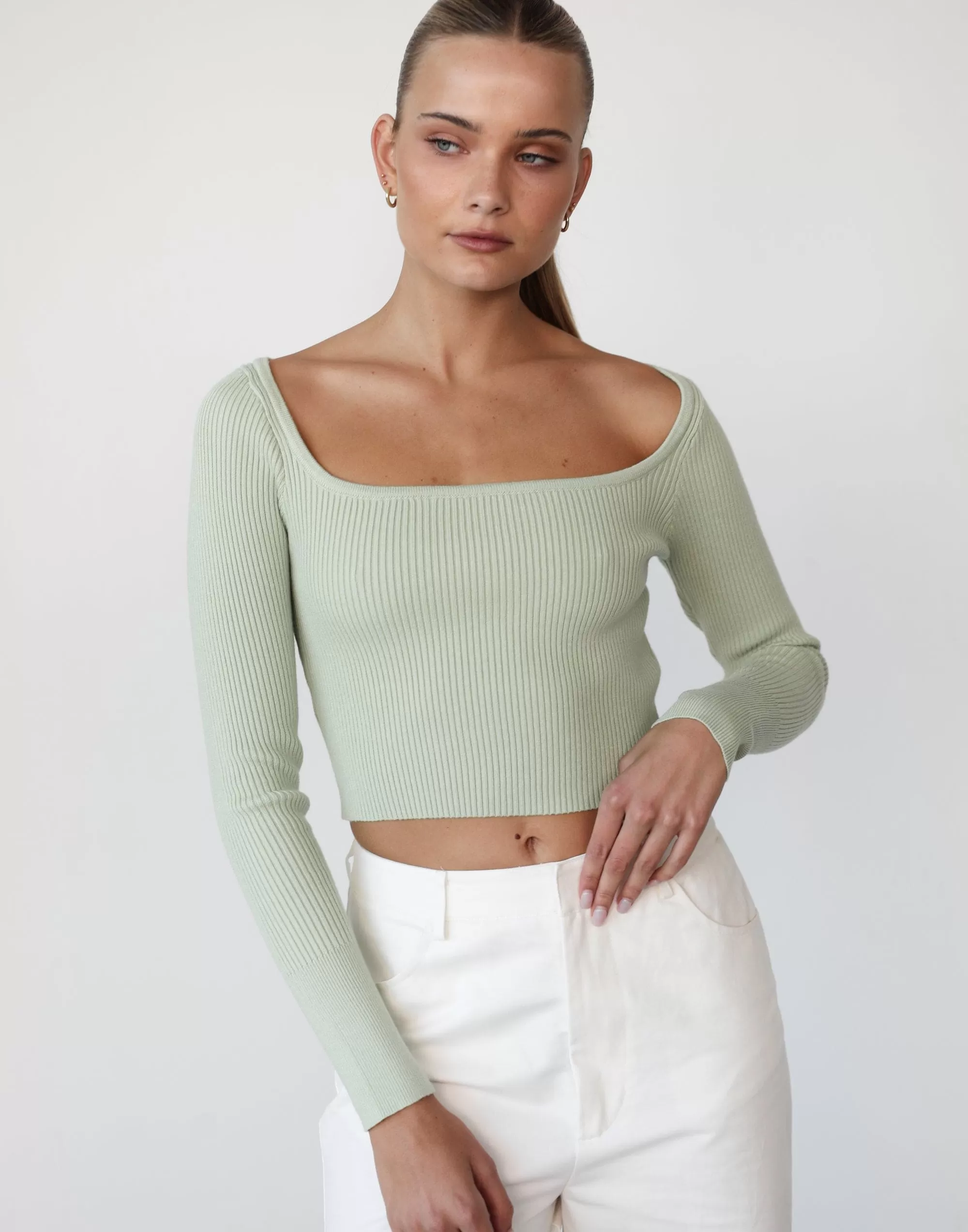 Self Control Knit Top (Sage)