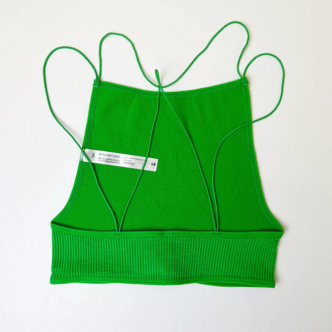 Sleeveless Cross Back Crop Top