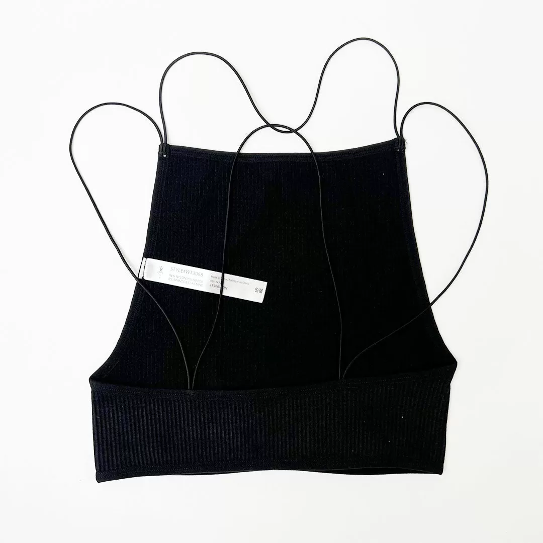 Sleeveless Cross Back Crop Top