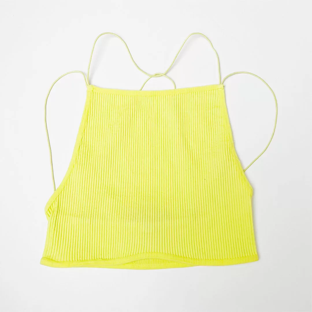 Sleeveless Cross Back Crop Top