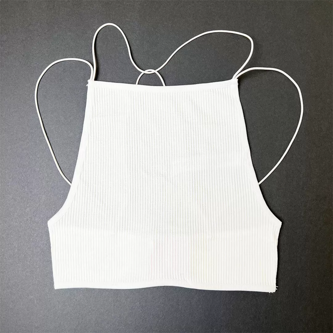 Sleeveless Cross Back Crop Top