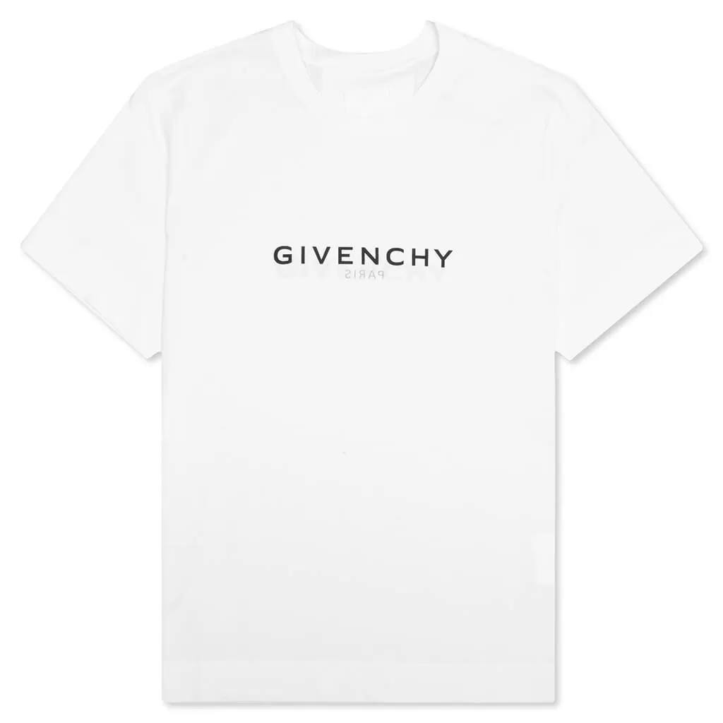 Slim Fit Reverse Print T-Shirt - White