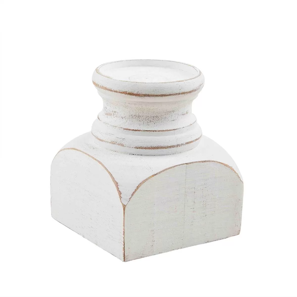 Small Short White Candle Holder