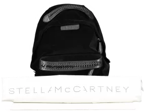 Stella McCartney Stella Mccartney Black 'falabella' Velvet Backpack One Size