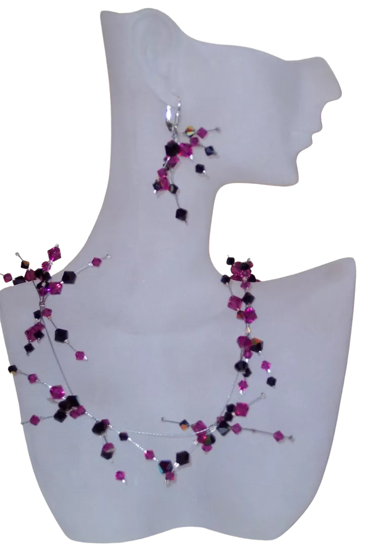 Stunning Handmade Starlight Spray Necklace