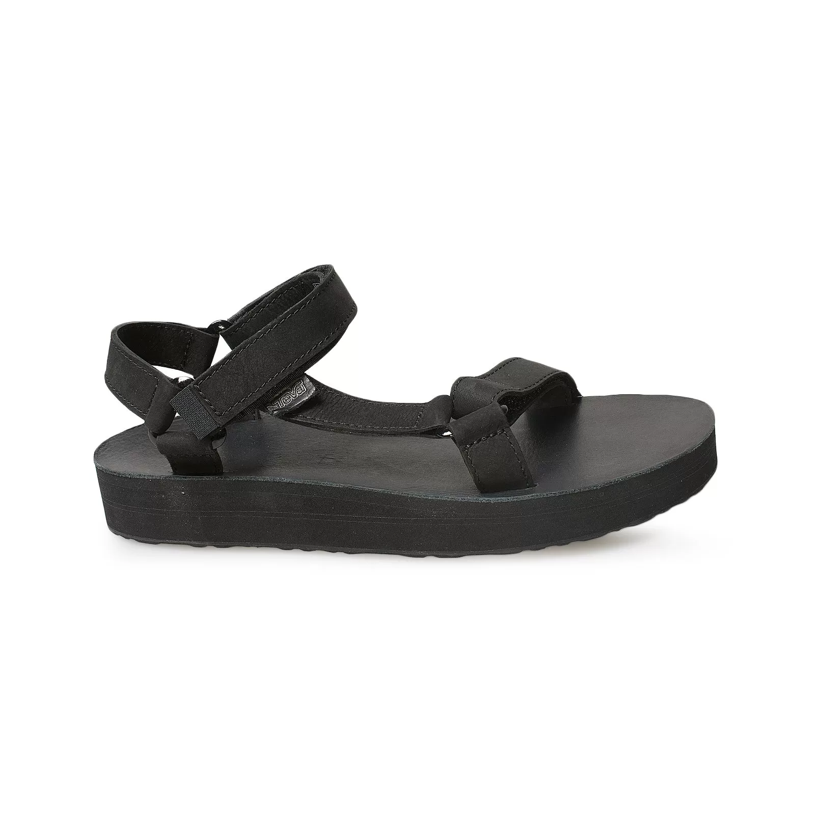 Teva Midform Universal Leather Black Sandals - Women's