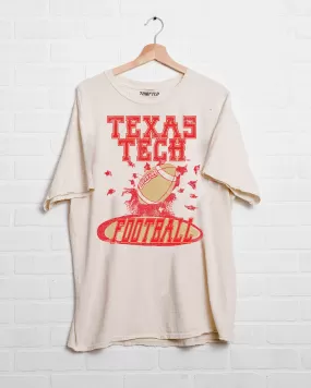 Texas Tech Football Party Off White Thrifted Tee