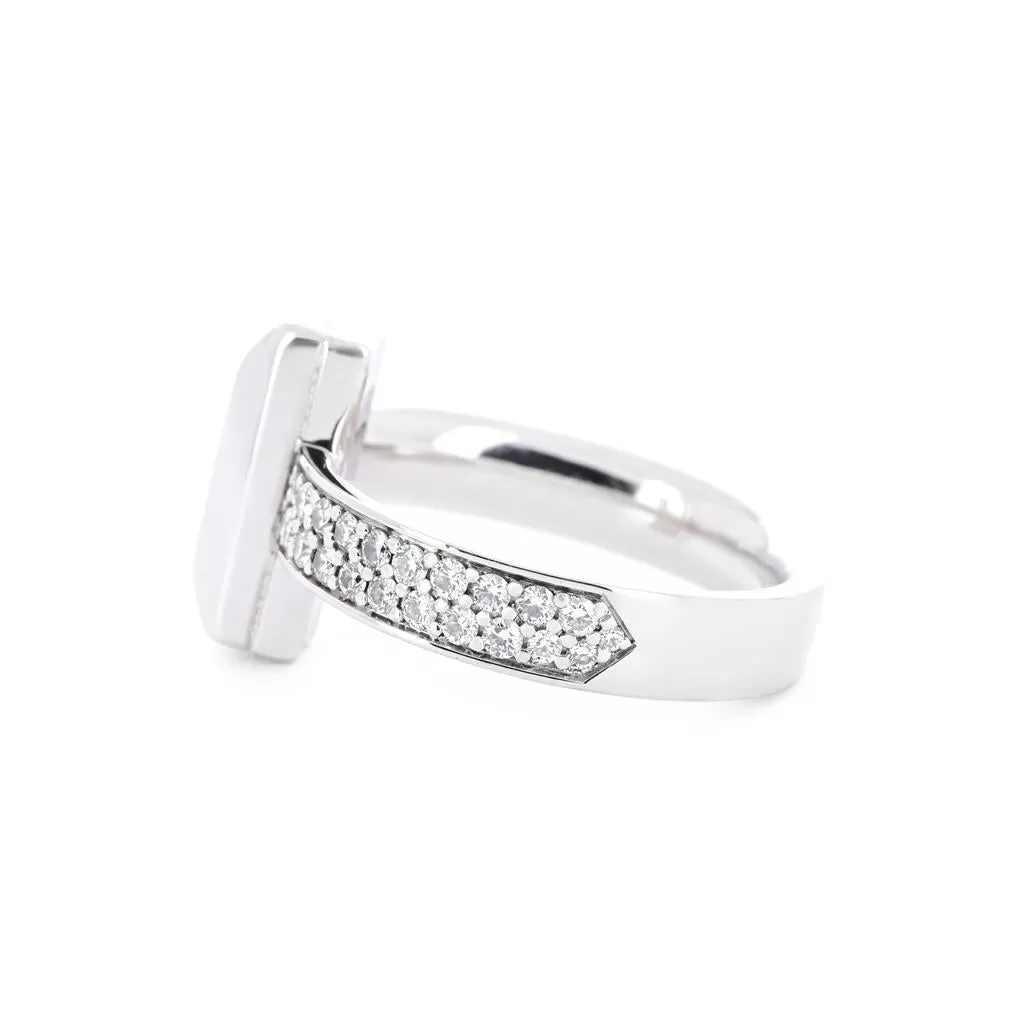 Tiffany & Co. 0.21ctw T1 Diamond Ring, 4.5mm Wide, Size 7 - 18k White Gold