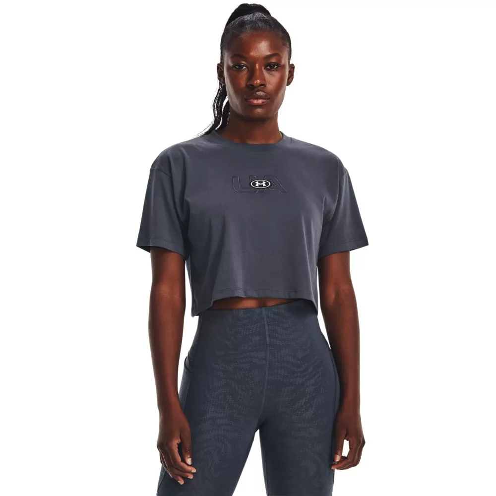 Under Armour UA Branded Logo Crop SS training shirt