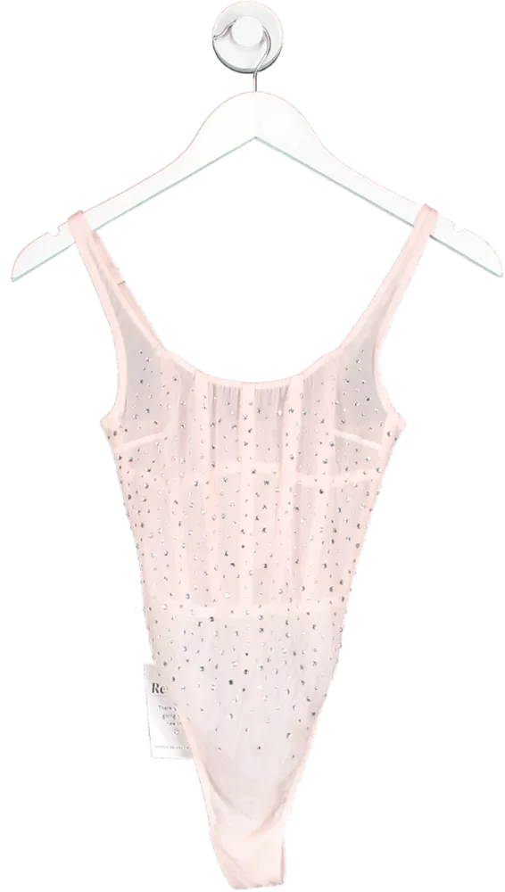 Victoria's Secret Pink Embellished Mesh Bodysuit  UK XS