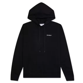 Wave Outl Diag Slim Hoodie - Black/White