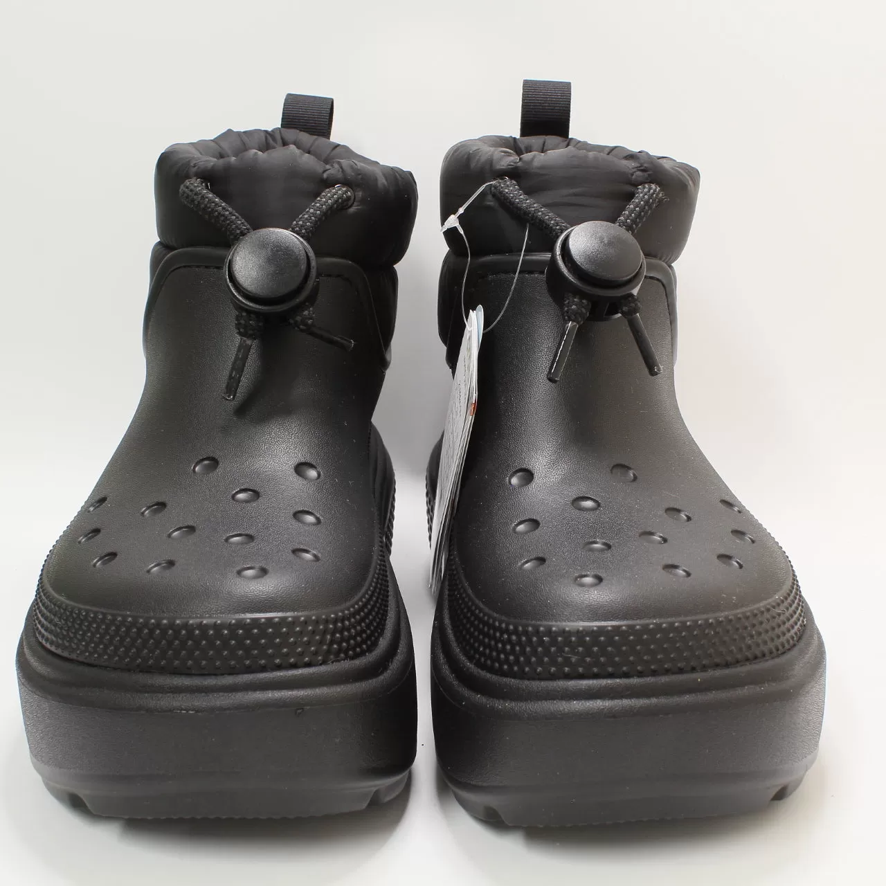 Womens Crocs Stomp Puff Boot Black